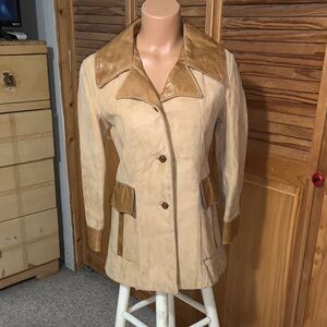 Vintage suede jacket Yummies The Cage Peabody Mass tan & brown size 8